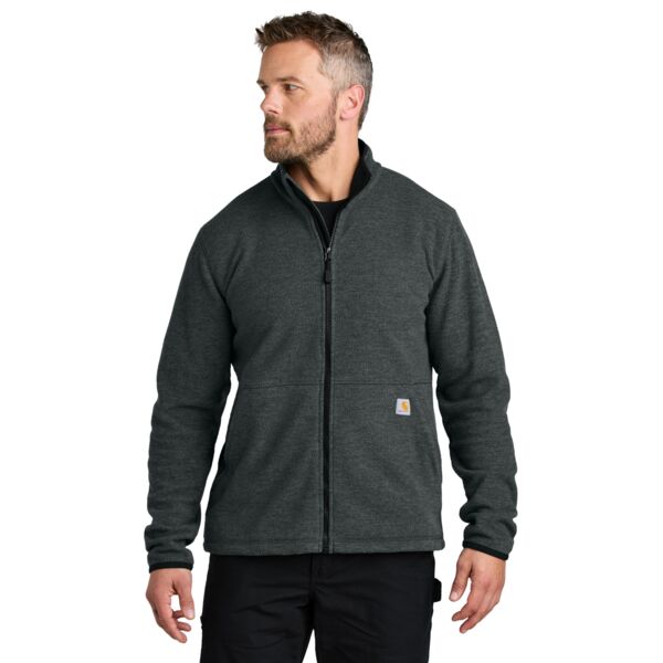 Textured Full Zip Fleece Jacket Thumbnail