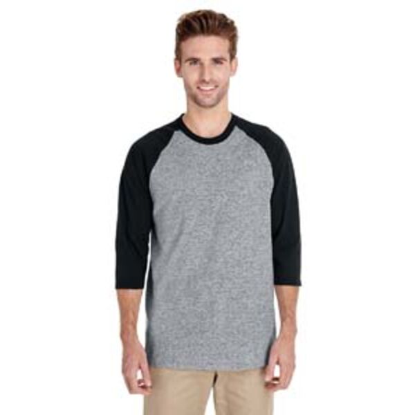 Adult Heavy Cotton™ Three-Quarter Raglan Sleeve T-Shirt Thumbnail