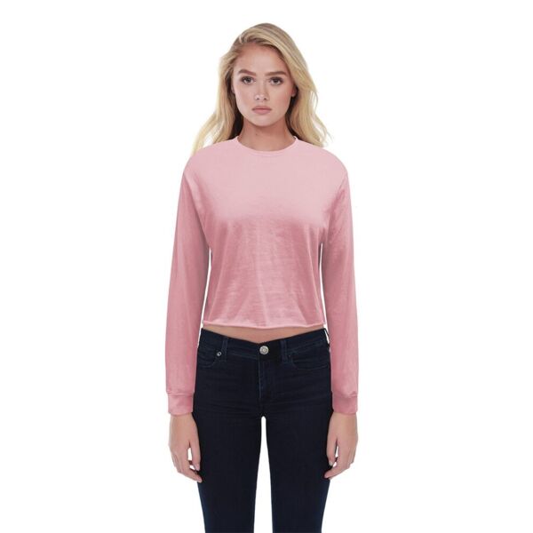 Women's Long-Sleeve Crop Boyfriend T-Shirt Thumbnail