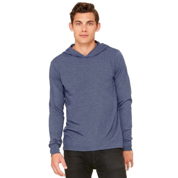 3512, Canvas Unisex Long Sleeve Jersey Hooded Tee Thumbnail