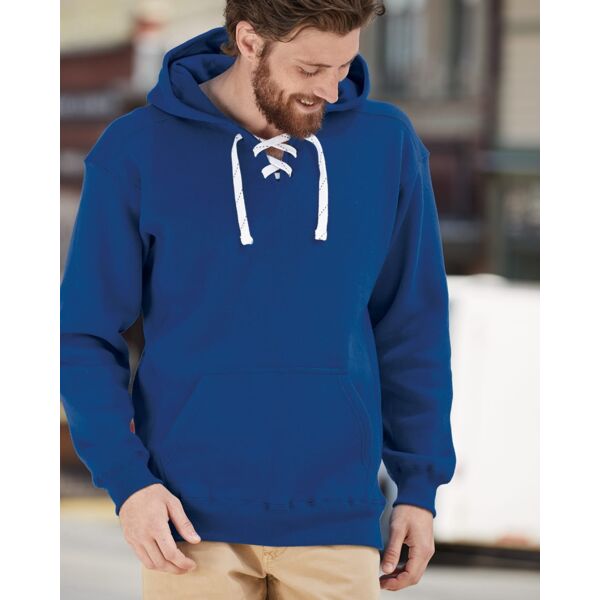 8830, J. America Sport Lace Hooded Sweatshirt Thumbnail