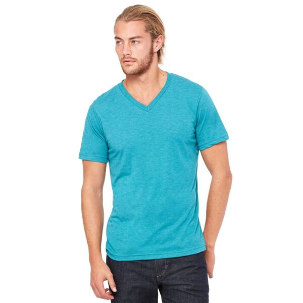 3415 Unisex Triblend Short Sleeve V-Neck Tee Thumbnail