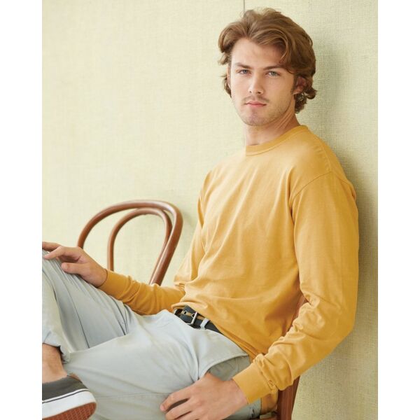 6014 Garment Dyed Heavyweight Ringspun Long Sleeve T-Shirt Thumbnail